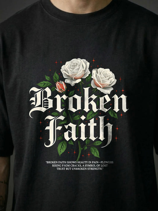 Broken Faith - Regular Round Neck Graphic Tee