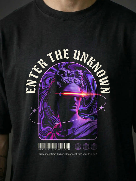 Enter The Unknow - Regular Round Neck Graphic Tee