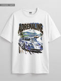 Adrenaline Speed Racing Oversized Graphic T-Shirt