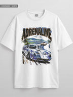Adrenaline Speed Racing Oversized Graphic T-Shirt