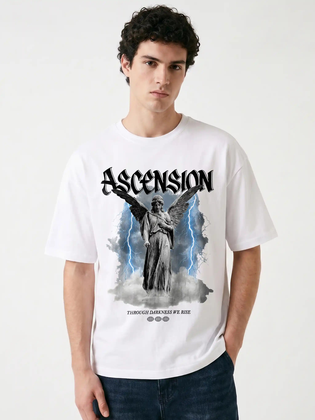 Ascension" Graphic Drop Shoulder Oversized T-Shirt