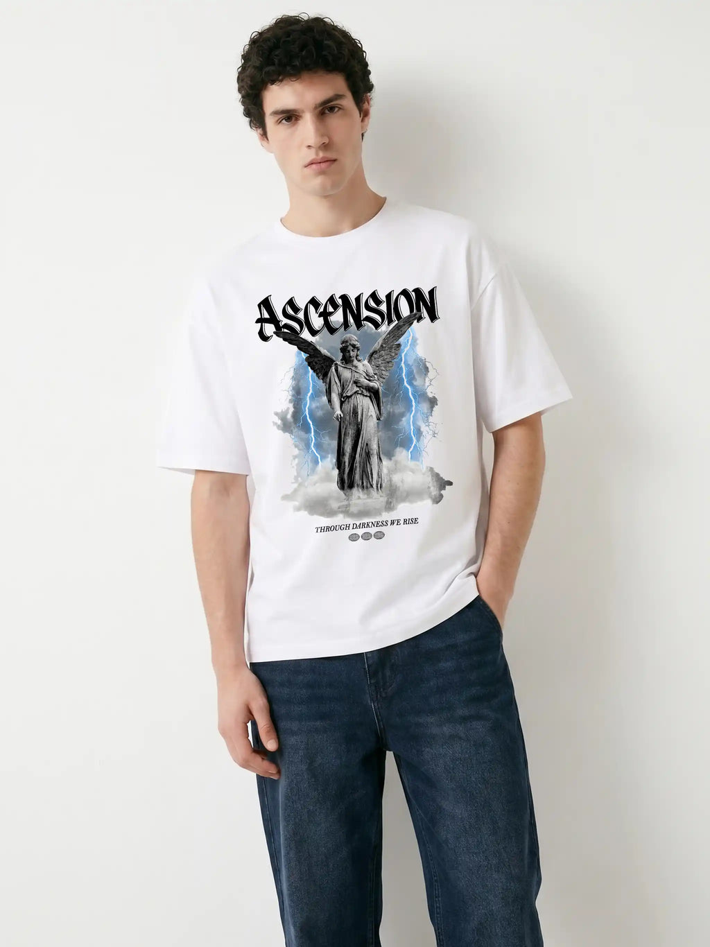 Ascension" Graphic Drop Shoulder Oversized T-Shirt