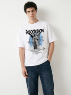 Ascension" Graphic Drop Shoulder Oversized T-Shirt