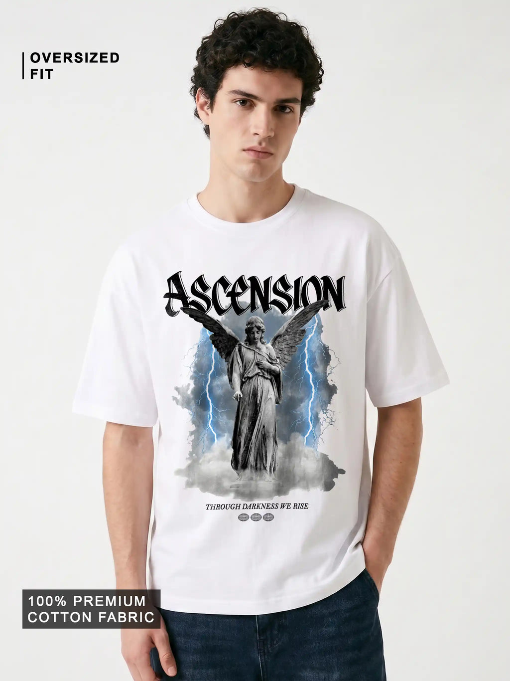 Ascension" Graphic Drop Shoulder Oversized T-Shirt