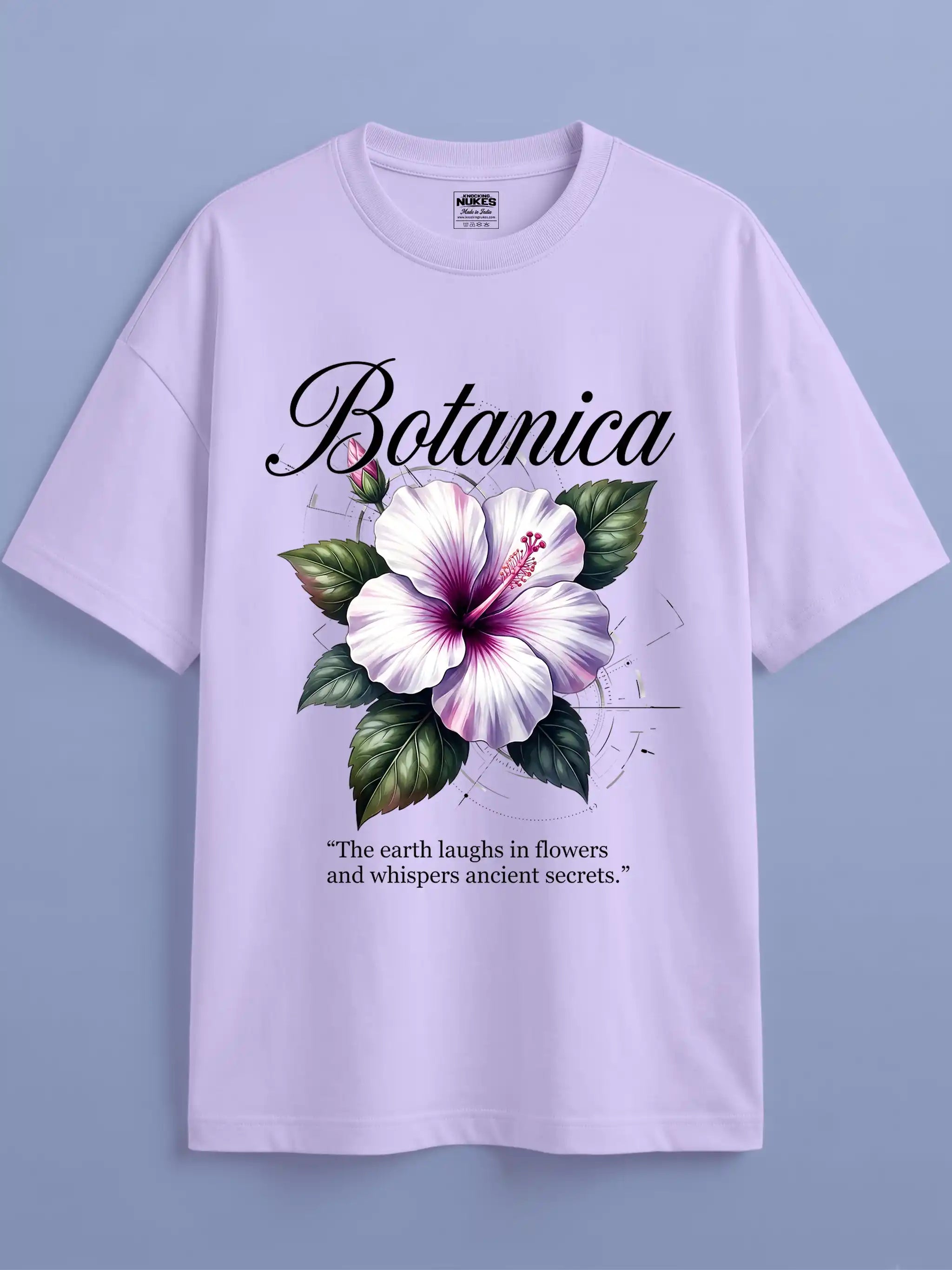Botanica Floral Graphic Oversized Tee - White