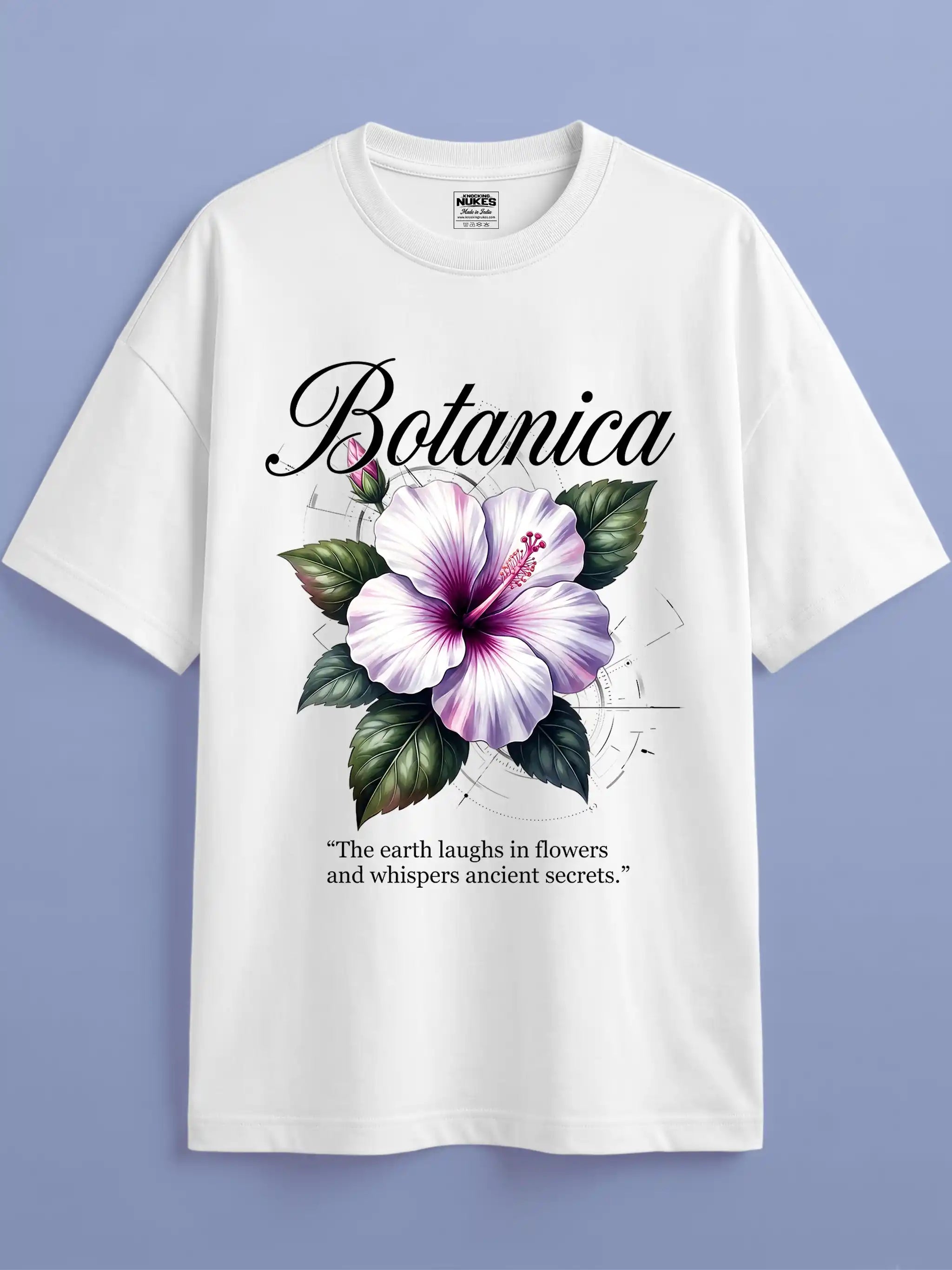 Botanica Floral Graphic Oversized Tee - White