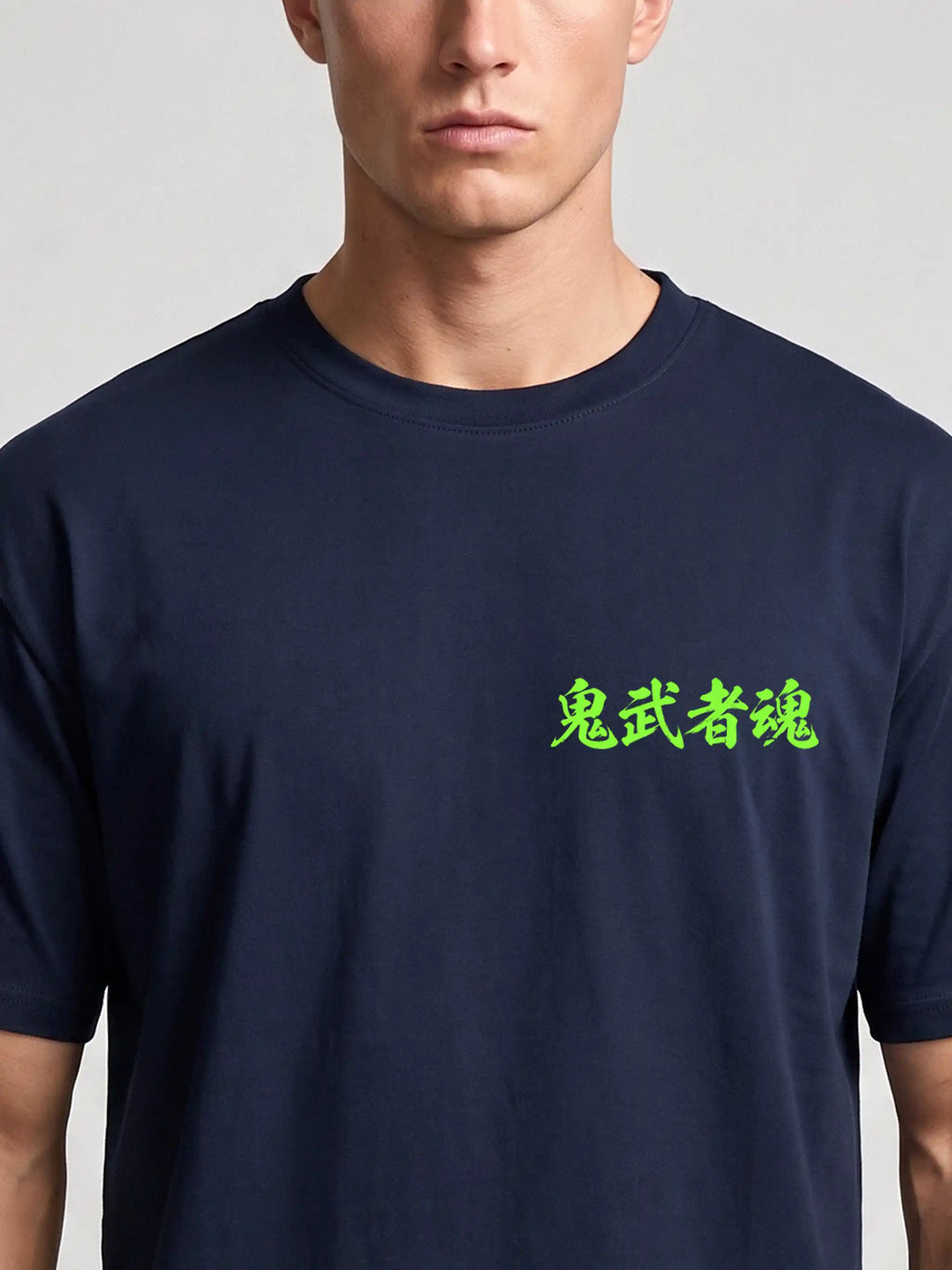 Demon Samurai Oversized Drop Shoulder Anime Graphic Streetwear Tee