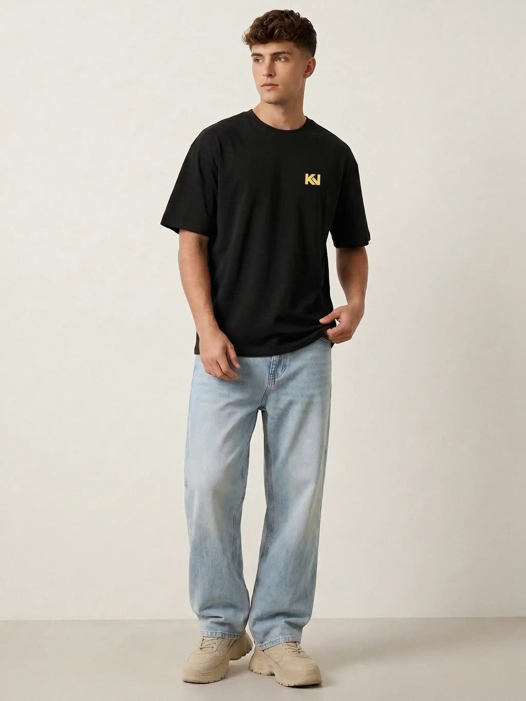 Discipline Graphic Oversized Drop Shoulder Gym & Streetwear Tee