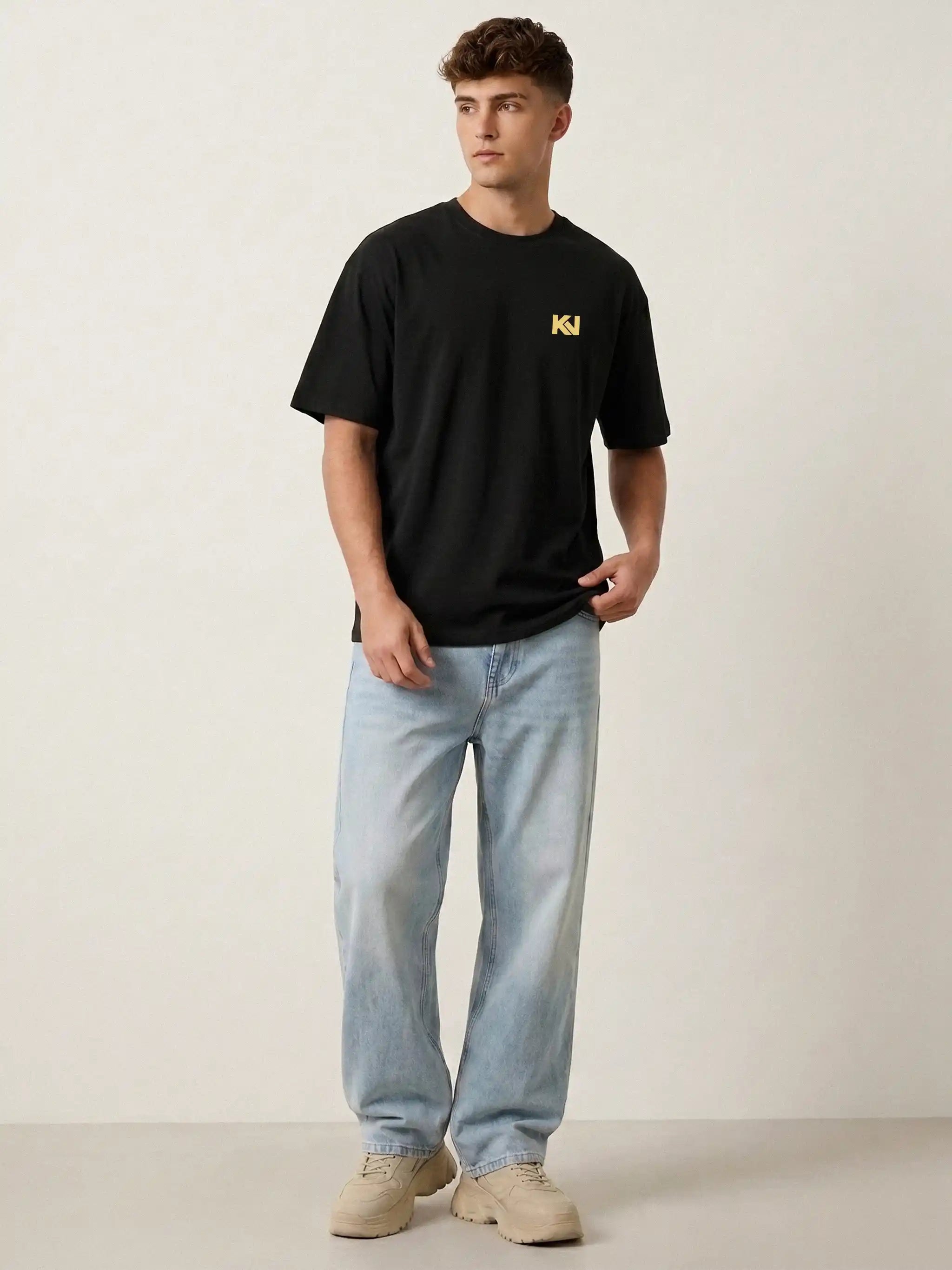 Discipline Graphic Oversized Drop Shoulder Gym & Streetwear Tee