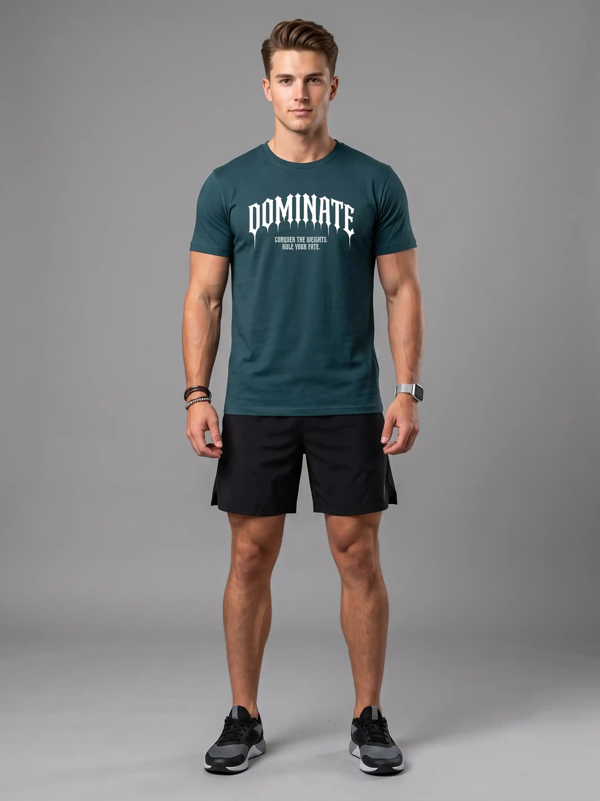 Dominate Graphic Printed Round Neck Regular Fit T-Shirt