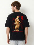 Immortal Roman Statue Graphic Drop Shoulder Oversized T-Shirt