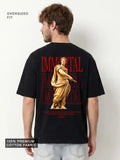 Immortal Roman Statue Graphic Drop Shoulder Oversized T-Shirt