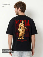 Immortal Roman Statue Graphic Drop Shoulder Oversized T-Shirt