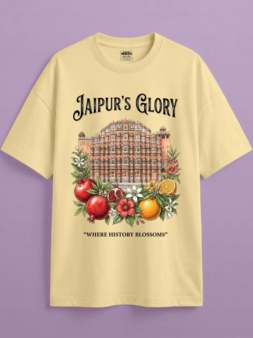 Jaipur's Glory Hawa Mahal Graphic Oversized Tee