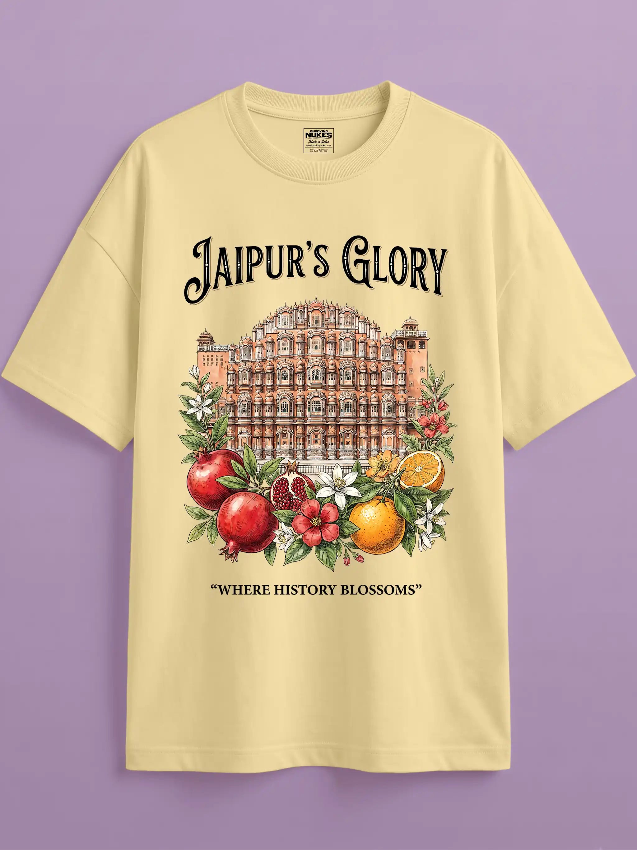 Jaipur's Glory Hawa Mahal Graphic Oversized Tee