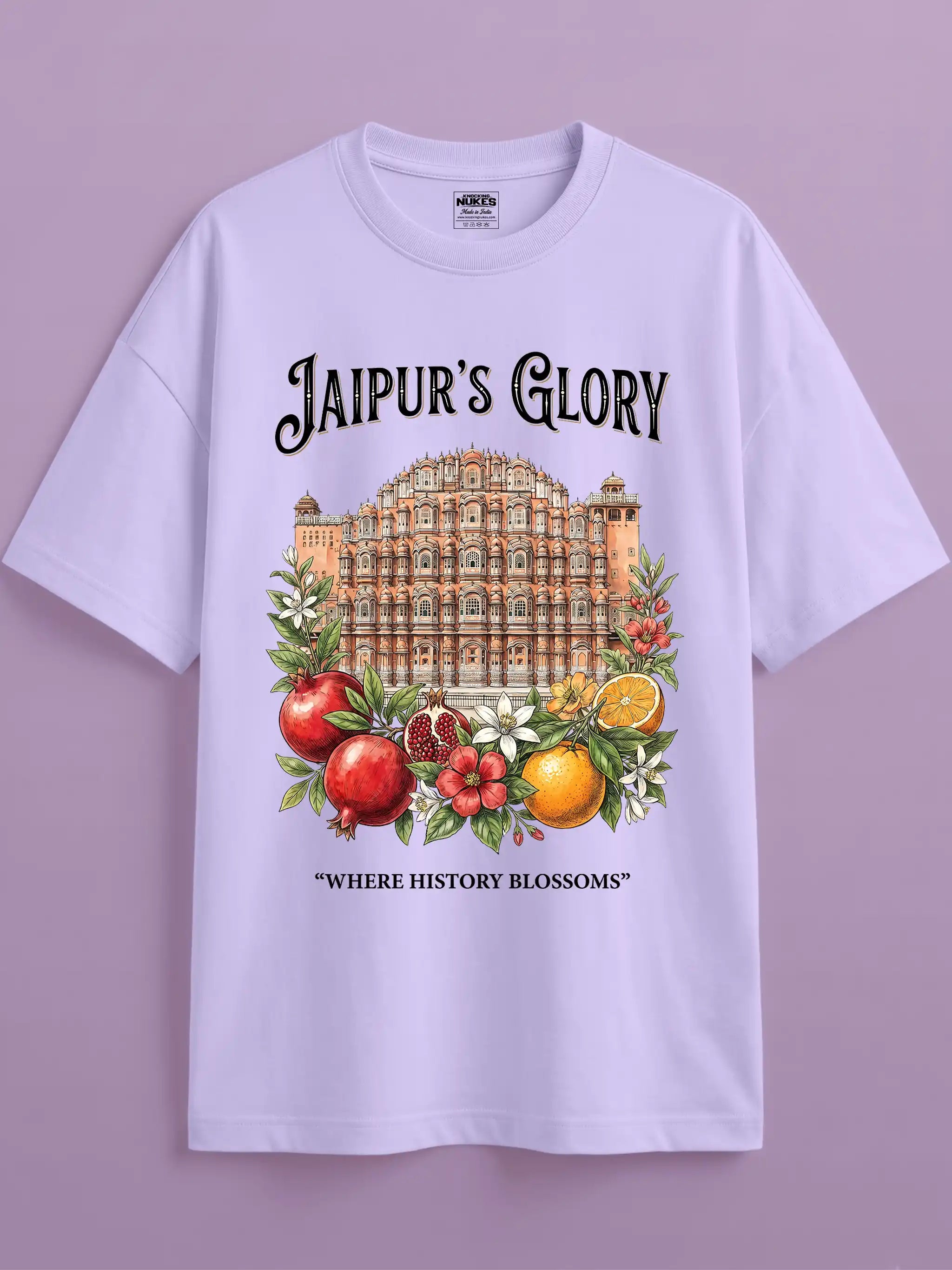 Jaipur's Glory Hawa Mahal Graphic Oversized Tee