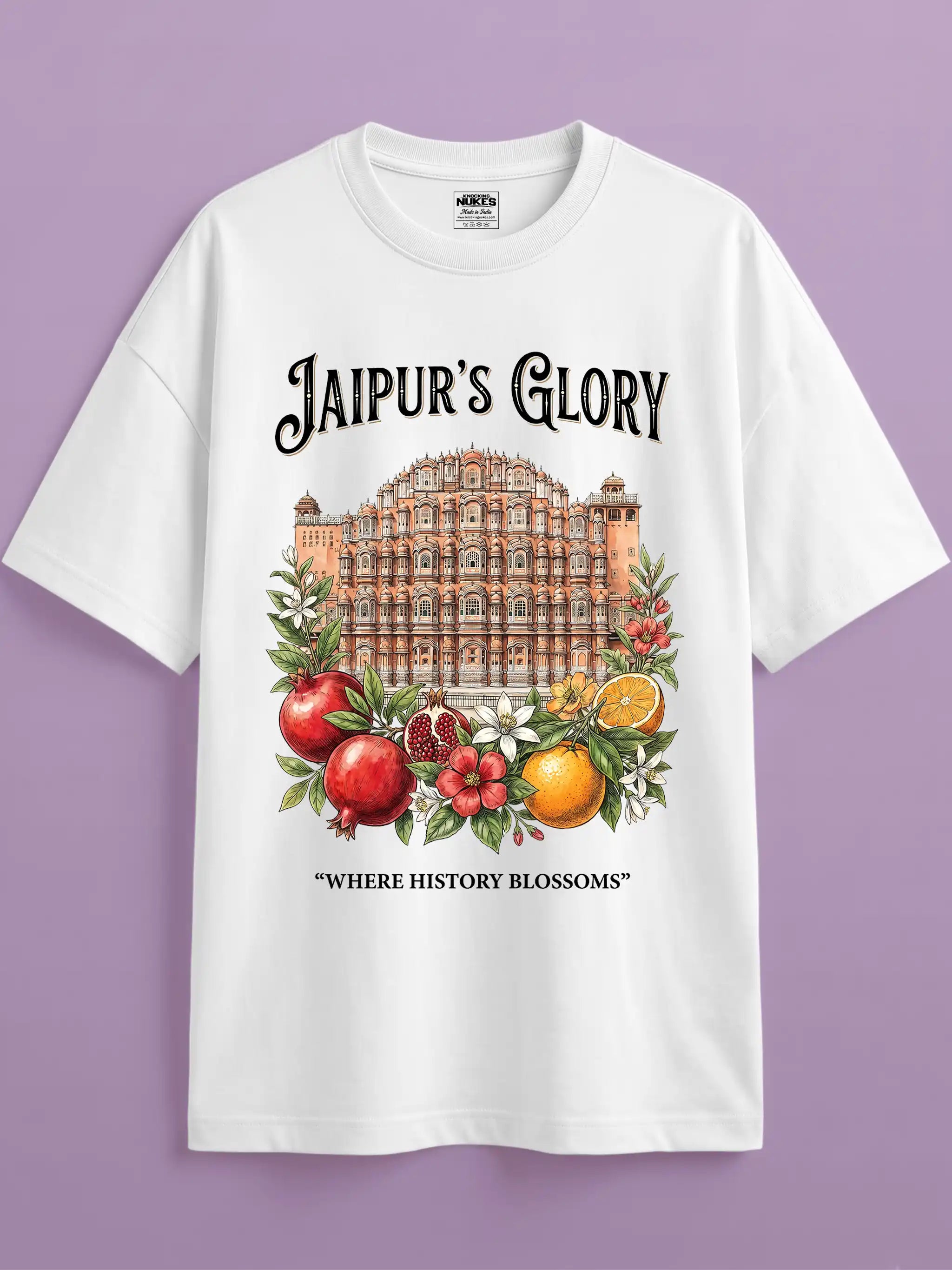Jaipur's Glory Hawa Mahal Graphic Oversized Tee