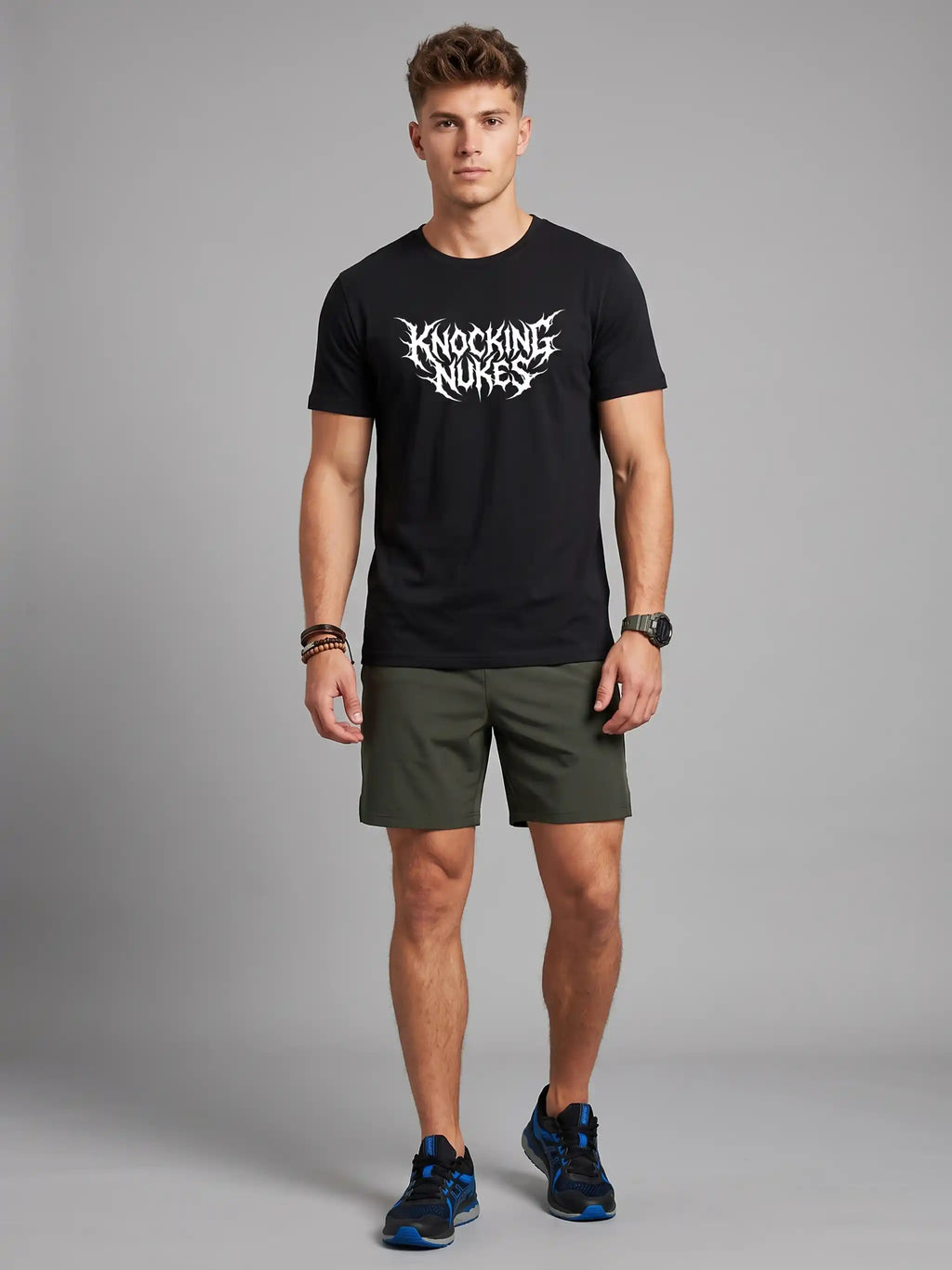 Knocking Nukes Streetwear Printed Round Neck Regular Fit T-Shirt