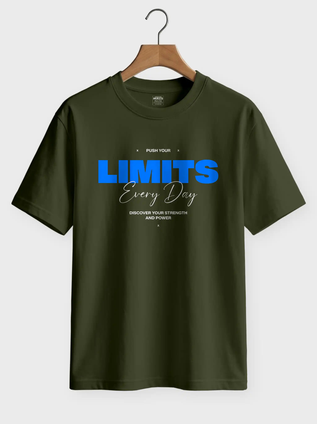Push Your Limits Every Day Printed Round Neck Regular Fit T-Shirt