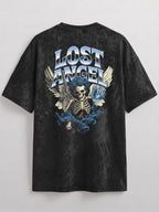 Lost Angel Acid Wash Oversized Graphic T-Shirt