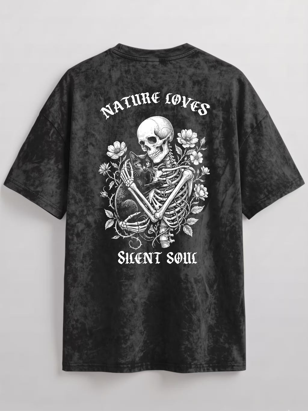 Nature Loves Acid Wash Oversized Graphic T-Shirt