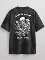 Nature Loves Acid Wash Oversized Graphic T-Shirt