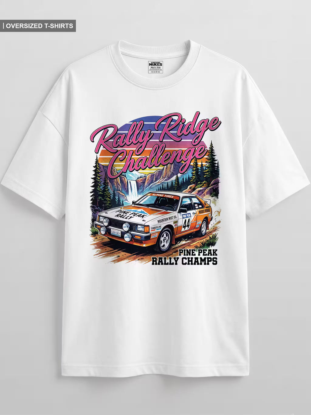 Rally Ridge Off-Road Adventure Oversized Graphic T-Shirt