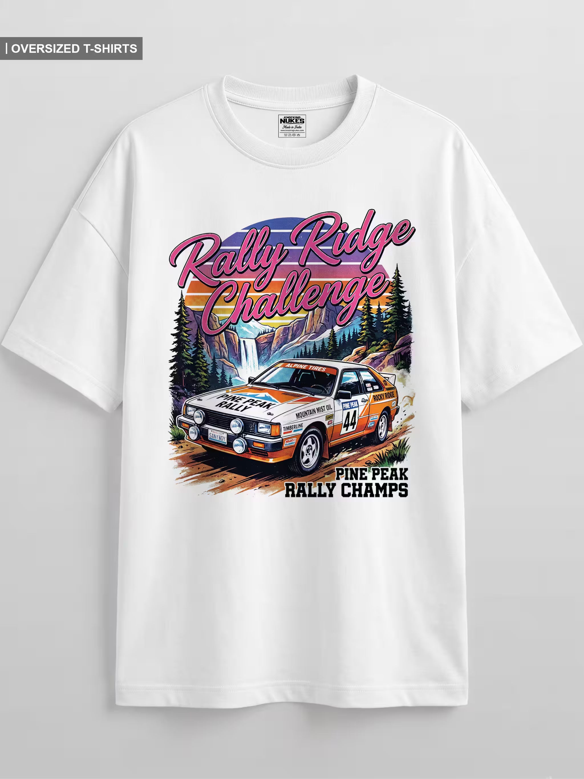Rally Ridge Off-Road Adventure Oversized Graphic T-Shirt
