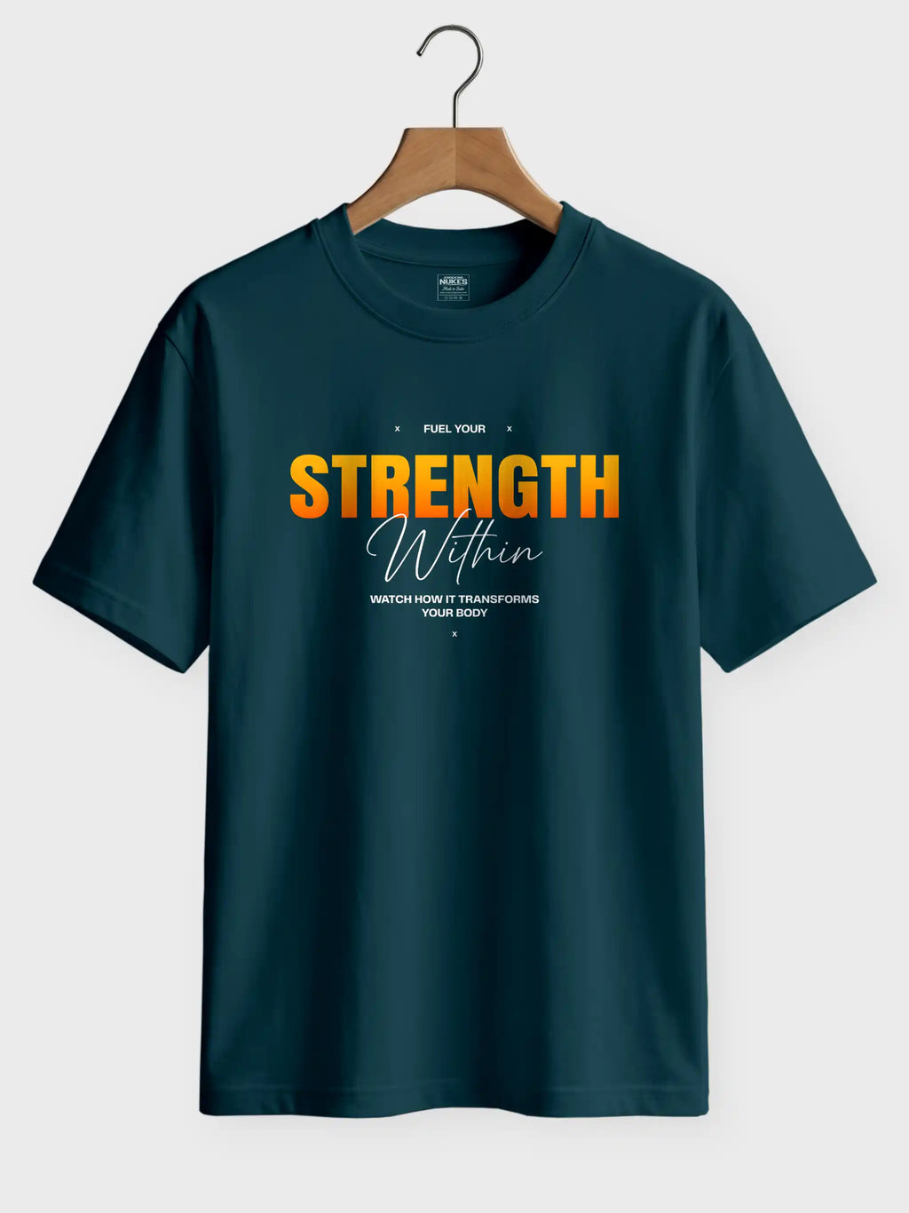 Fuel Your Strength Within Printed Round Neck Regular Fit T-Shirt