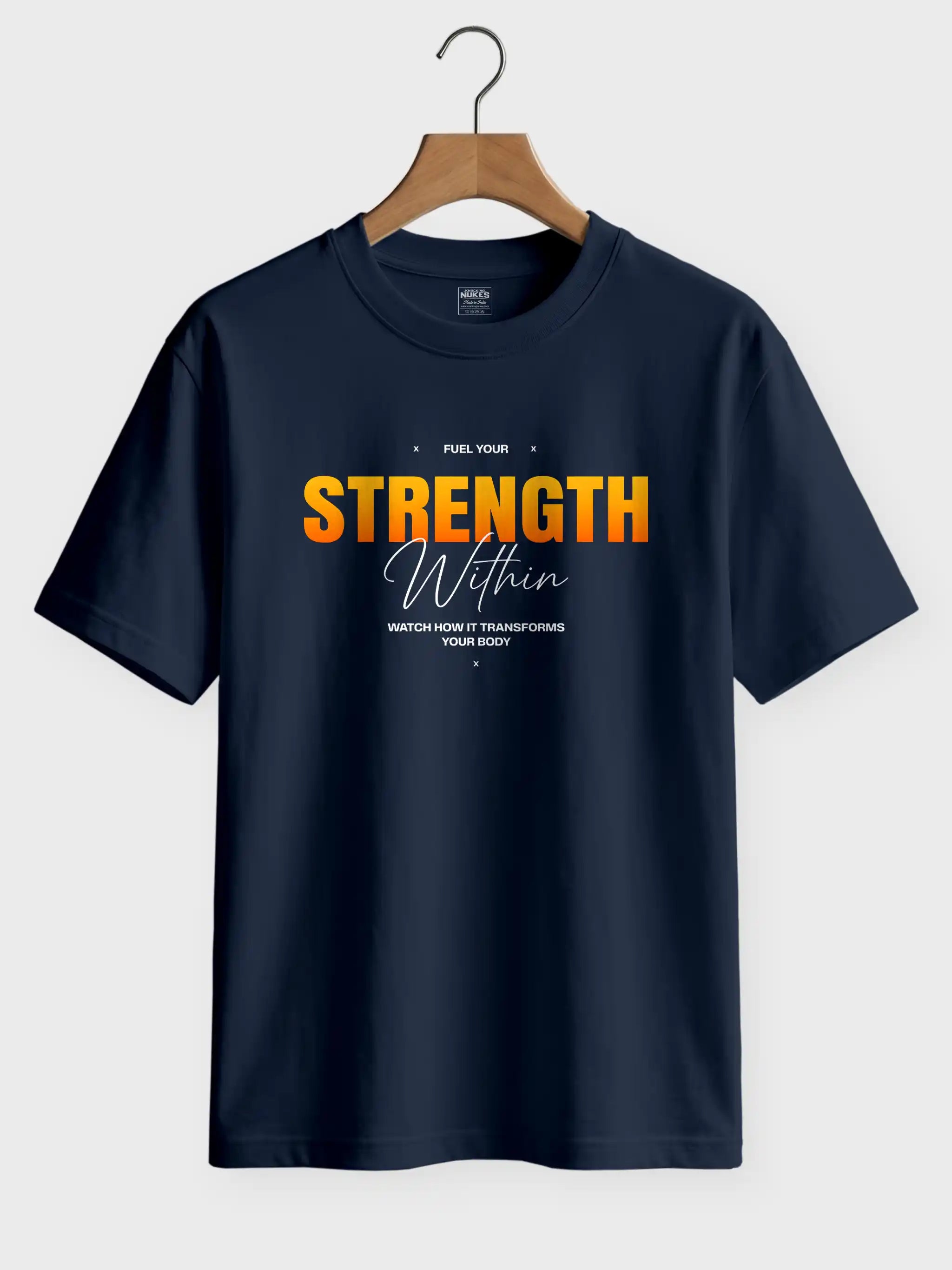 Fuel Your Strength Within Printed Round Neck Regular Fit T-Shirt