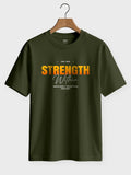 Fuel Your Strength Within Printed Round Neck Regular Fit T-Shirt