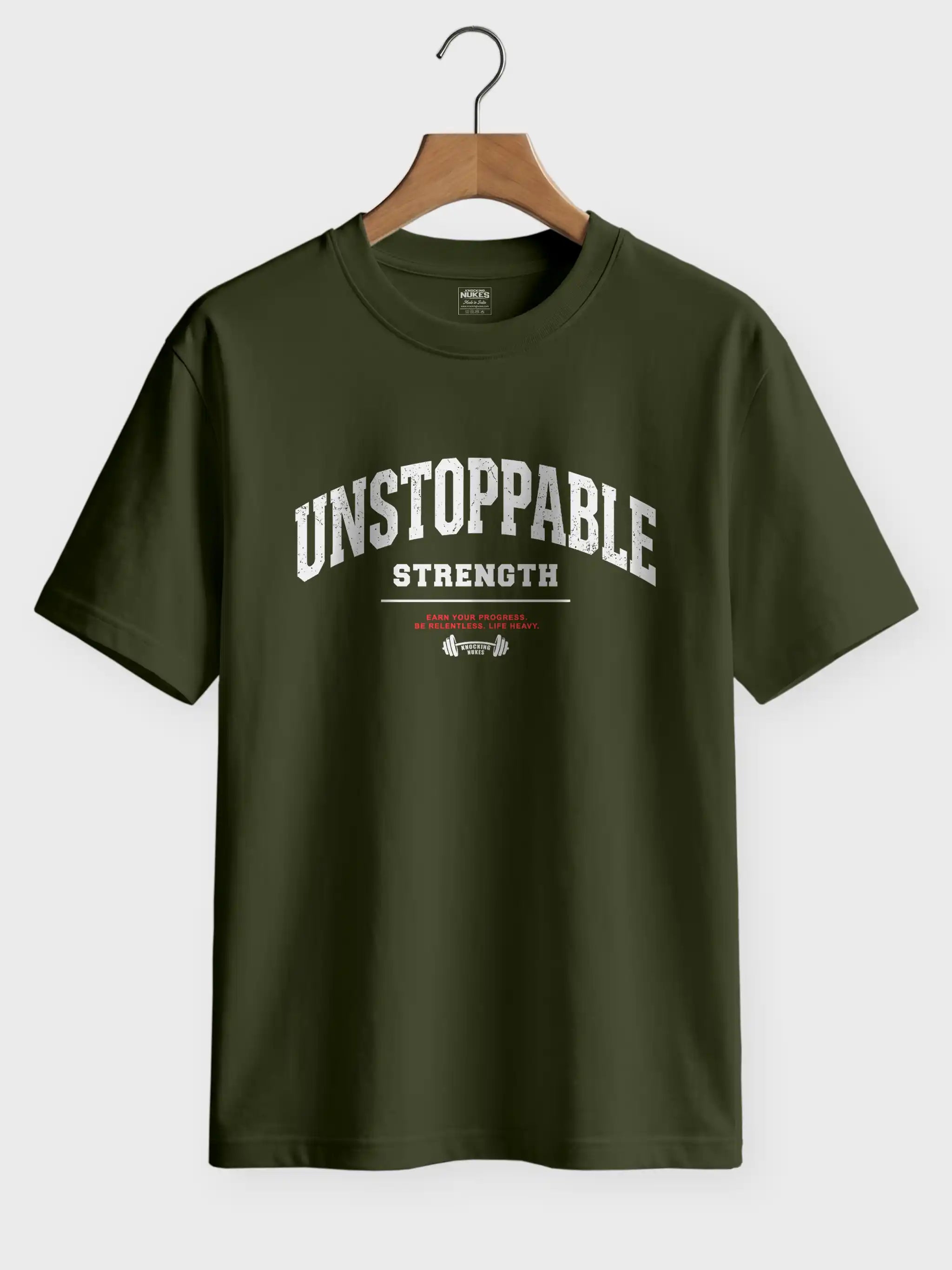 Unstoppable Strength Printed Round Neck Regular Fit T-Shirt